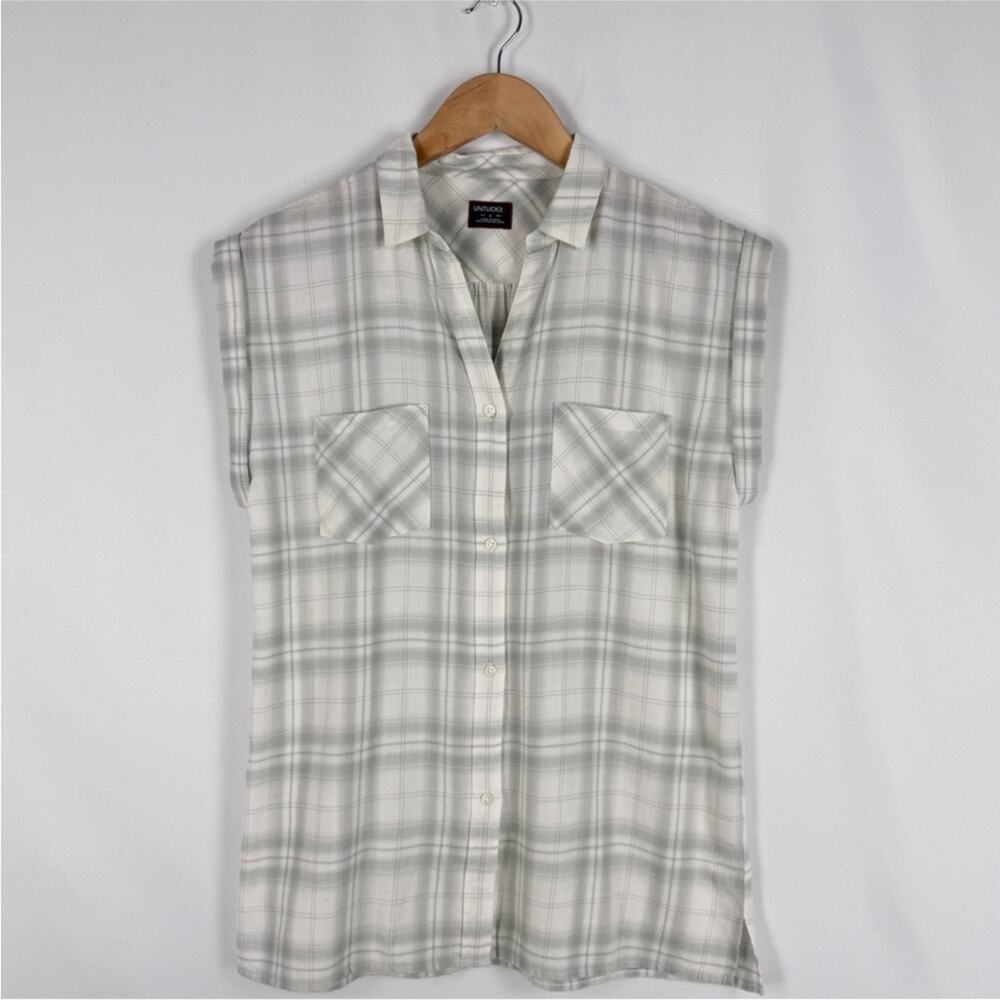 2/$30 NWT UNTUCKit VilleFranche Button Front Shirt Short Sleeve 4 #A1100